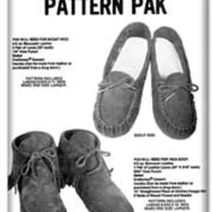 Tandy Leather Moccasin Pattern Pack - Master Hand Sewing and Edge Burnishing Skills - Craft Custom Boots and Scout Moccasins