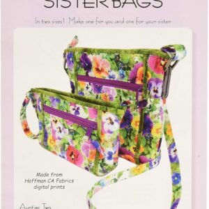 Aunties Two Sister Bags Sewing Pattern for Wristlet, Messenger Bag, and Zippered Purses